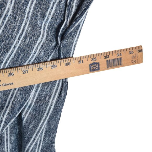 Saturday Sunday Blue Striped Drape Cardigan O/S Cozy Layering Soft Casual Knit - Picture 7 of 7